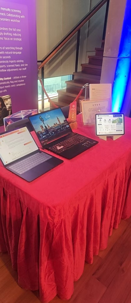 SRR booth at the LU Xcelerator LUX opening exhibition